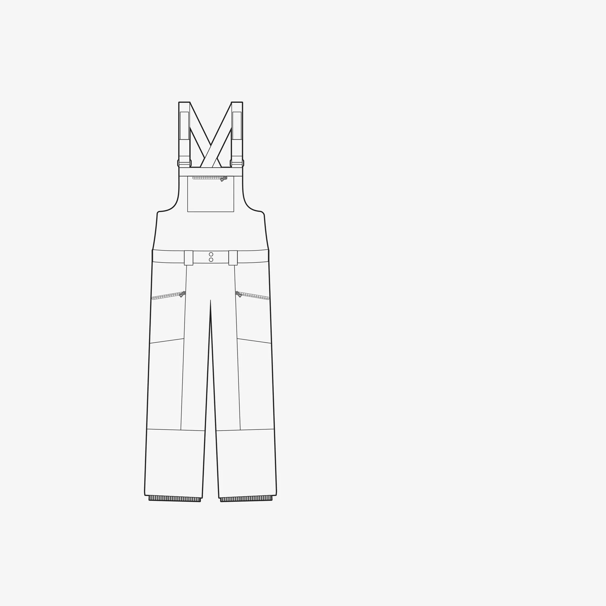 3L Shelter Bib Pant technical drawing