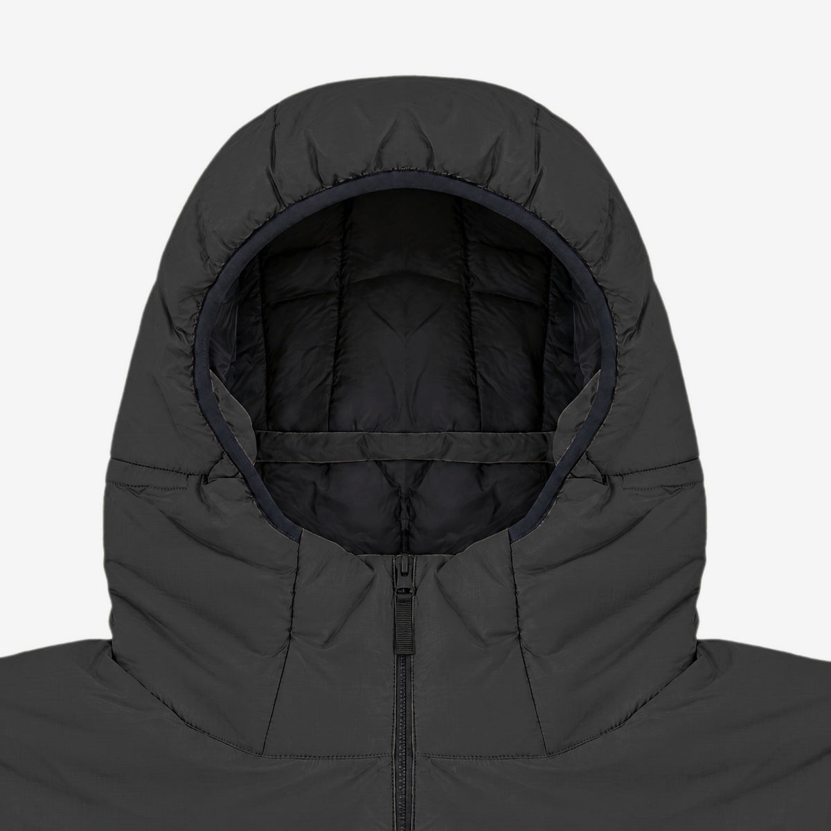Endeavor Aeroshield Insulated Jacket in Black, hood, lining and front zip