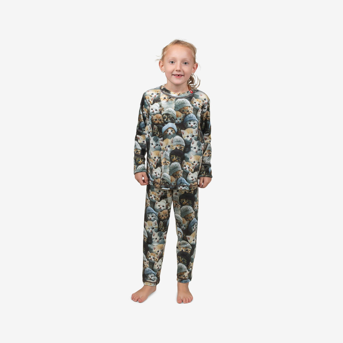 Airhole Thermal Set Kids Milk Fleece – Kitties