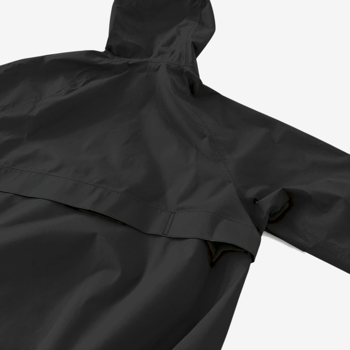 Endeavor 20K Windbreaker in Black, back yoke flap with bar tack