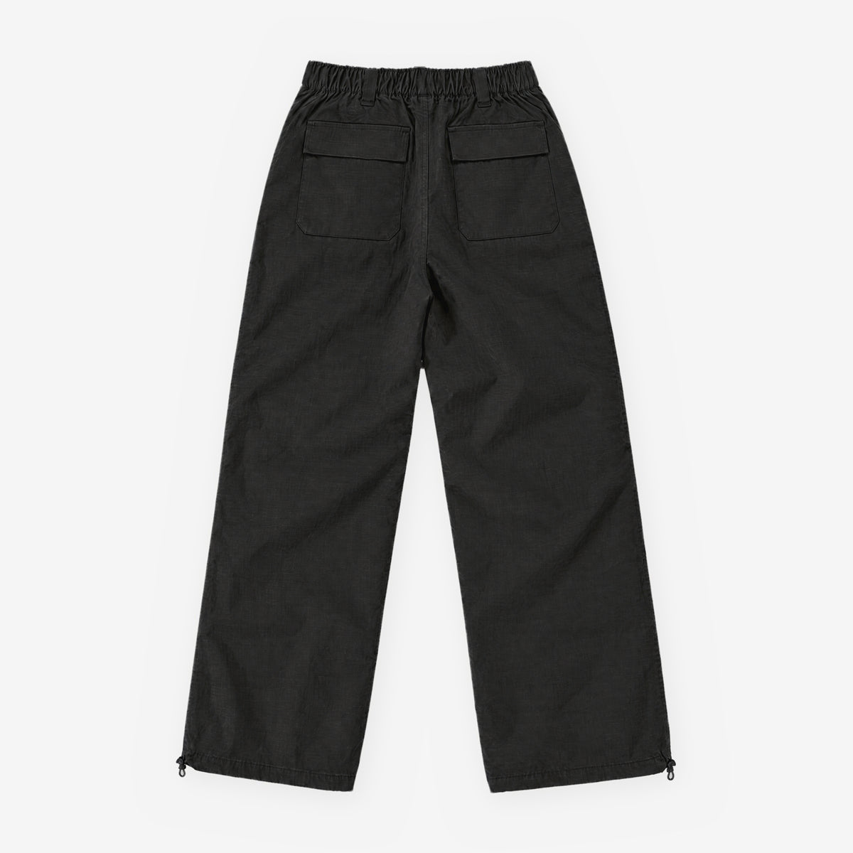 Endeavor 3L Scout Park Pant Black Ripstop Canvas, back flat lay