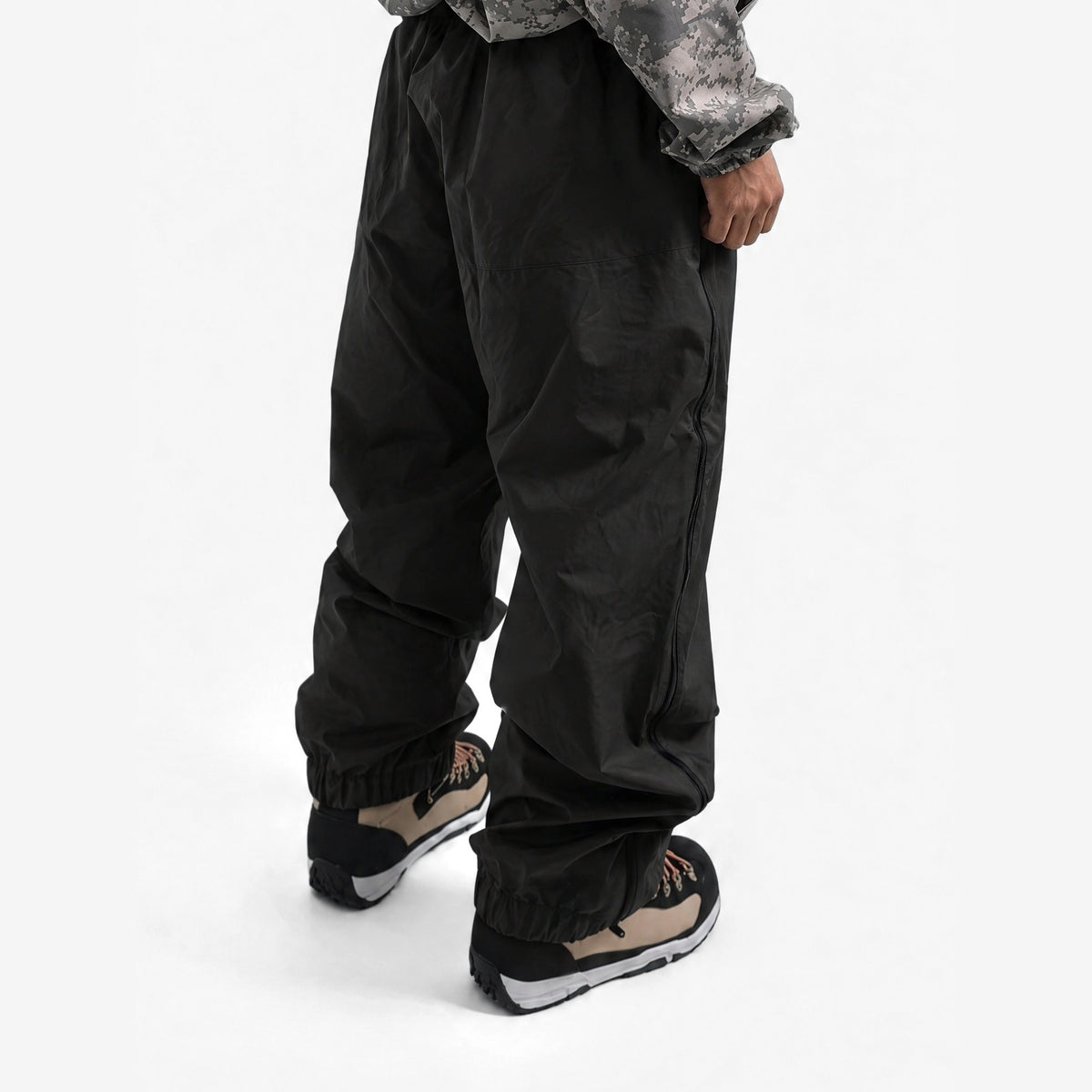 Endeavor 3L Scout Park Pant in Black, on model, waist-down