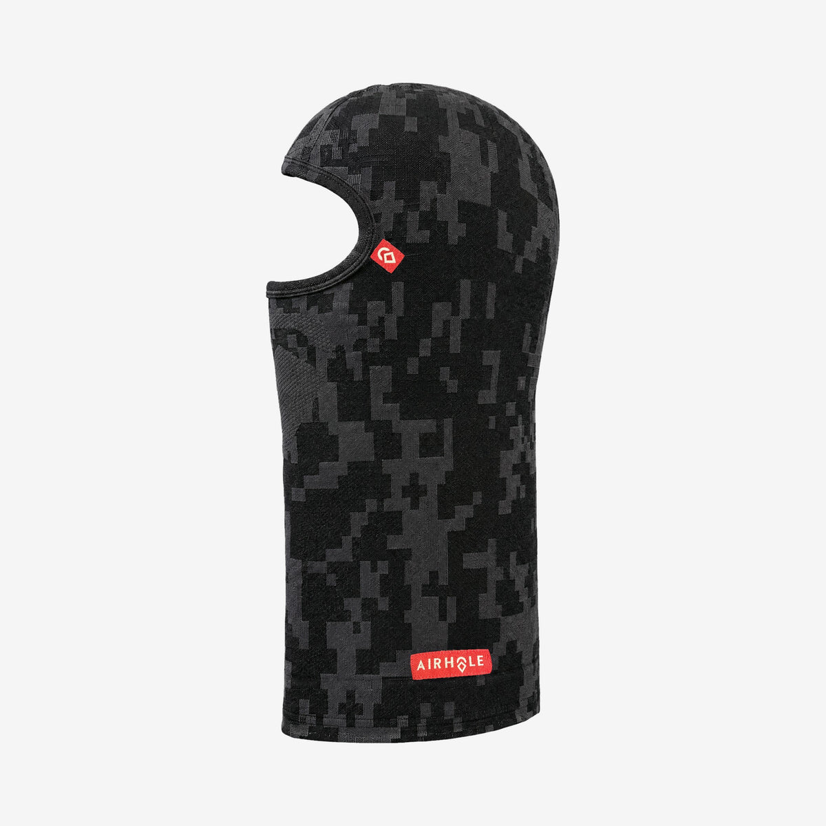 Airhole Balaclava Therma Flex – Digi – Flat lay, labelled side