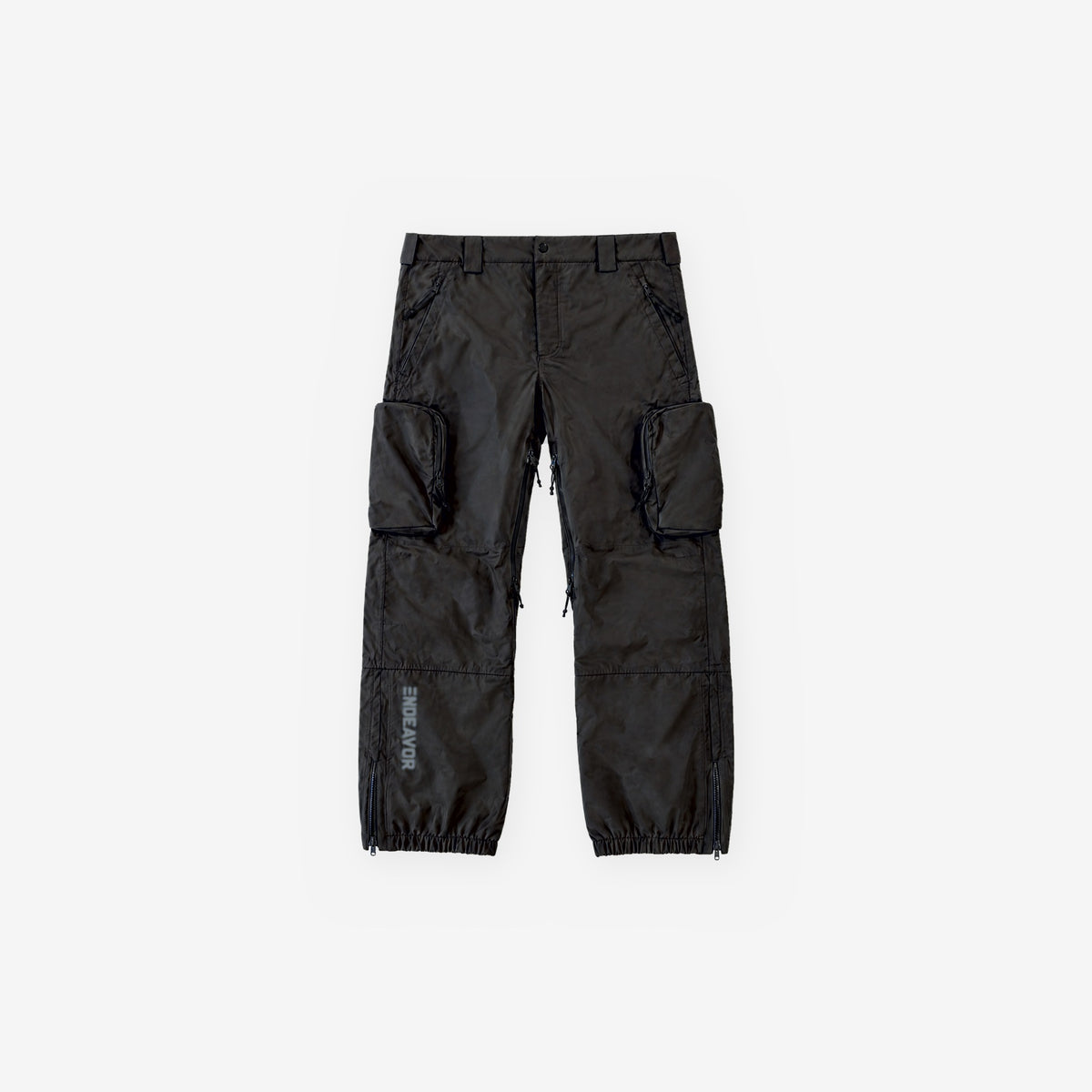 Endeavor 3L Scout Removable Bib Pant Black, pant front flat lay, bib removed