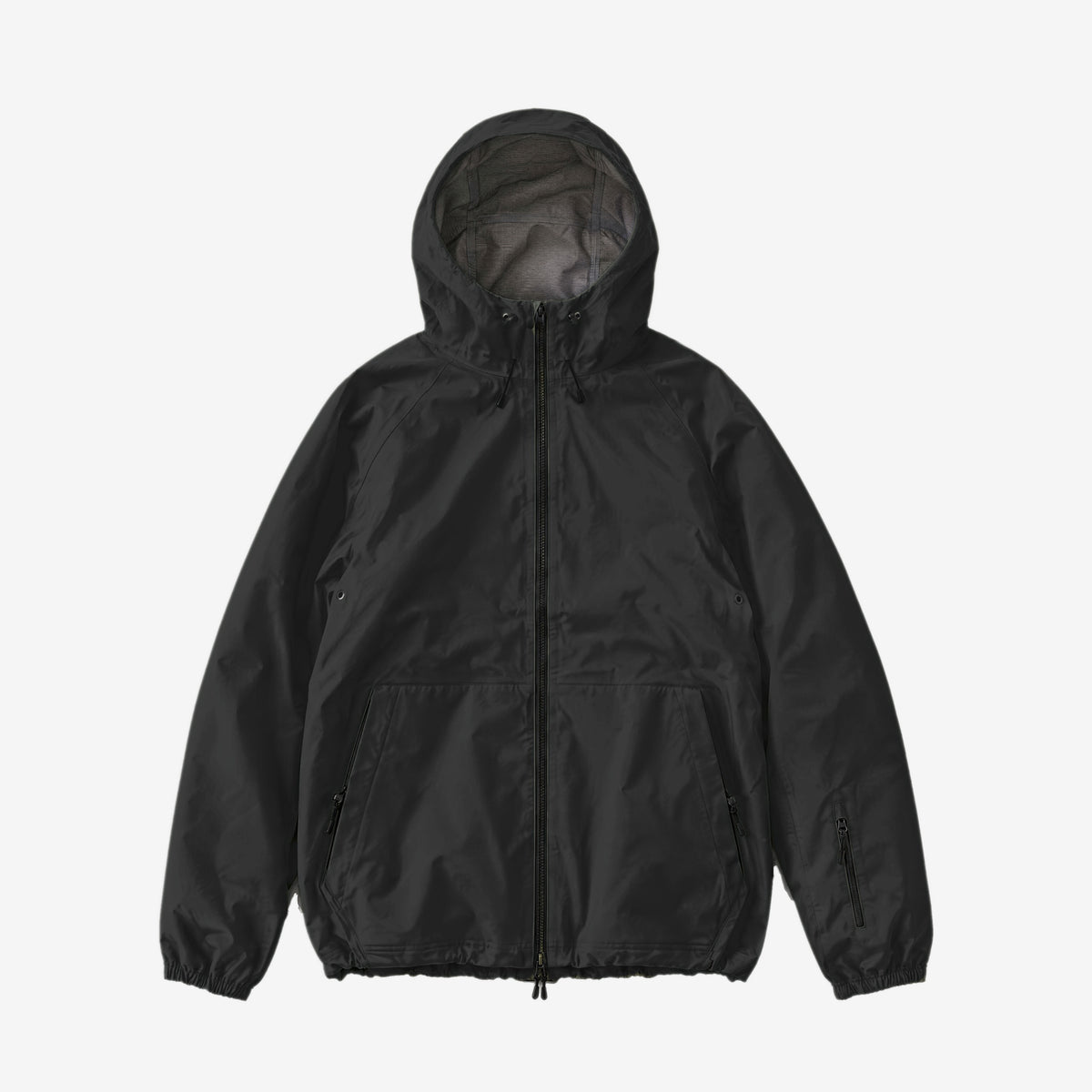 Endeavor 20K Windbreaker in Black, front flat lay