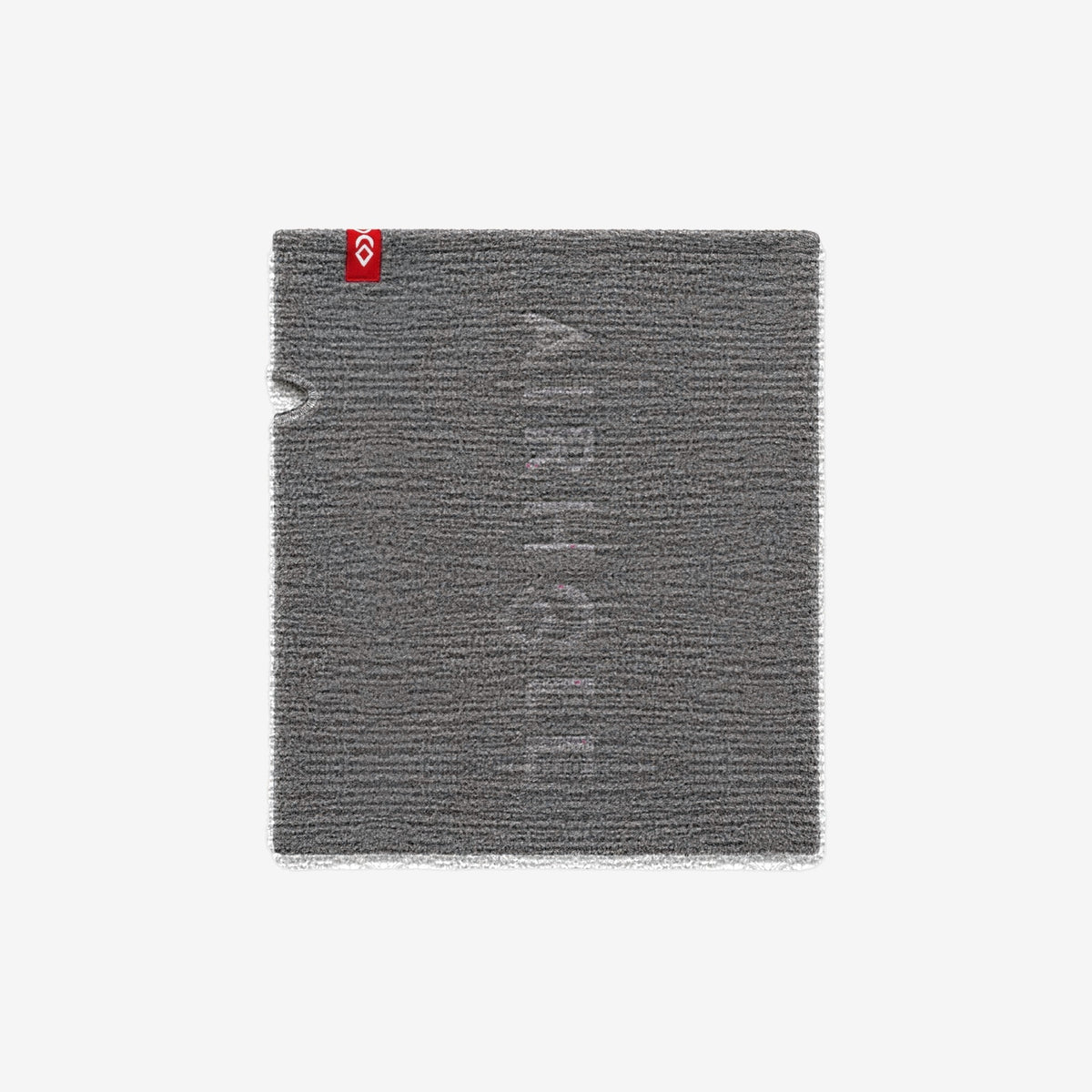 Airhole Airtube Microfleece – Heather Black – Flat lay, wordmark side