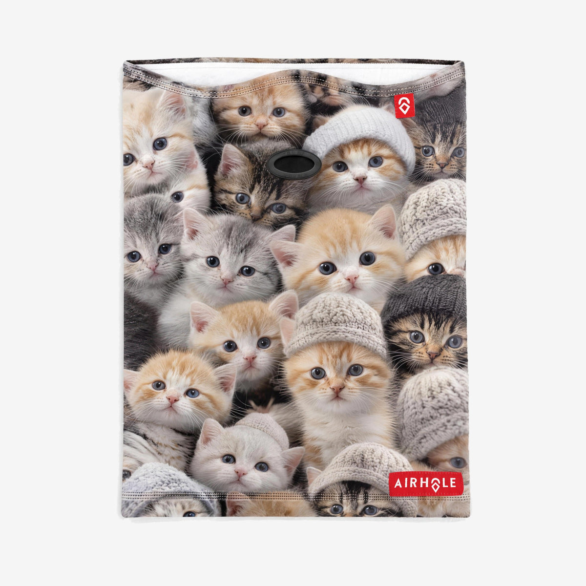 Airhole Airtube Ergo Kids Milk Fleece – Kitties – Flat lay, front