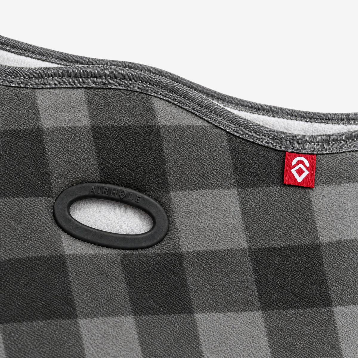 Airhole Airtube Ergo Polar Fleece – Buffalo Plaid – Original Airhole close-up