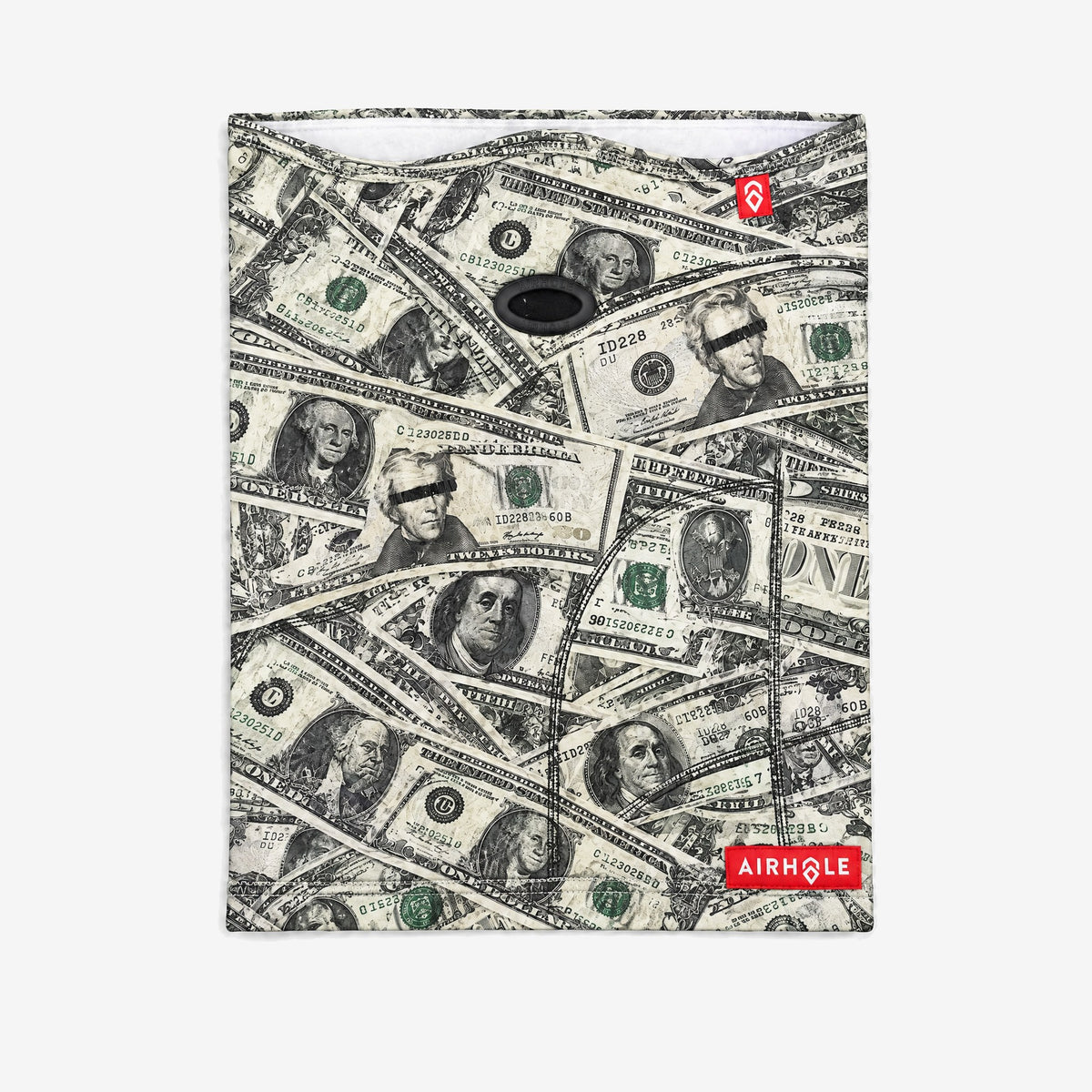 Airhole Airtube Ergo Polar Fleece – Dollars – Flat lay, front