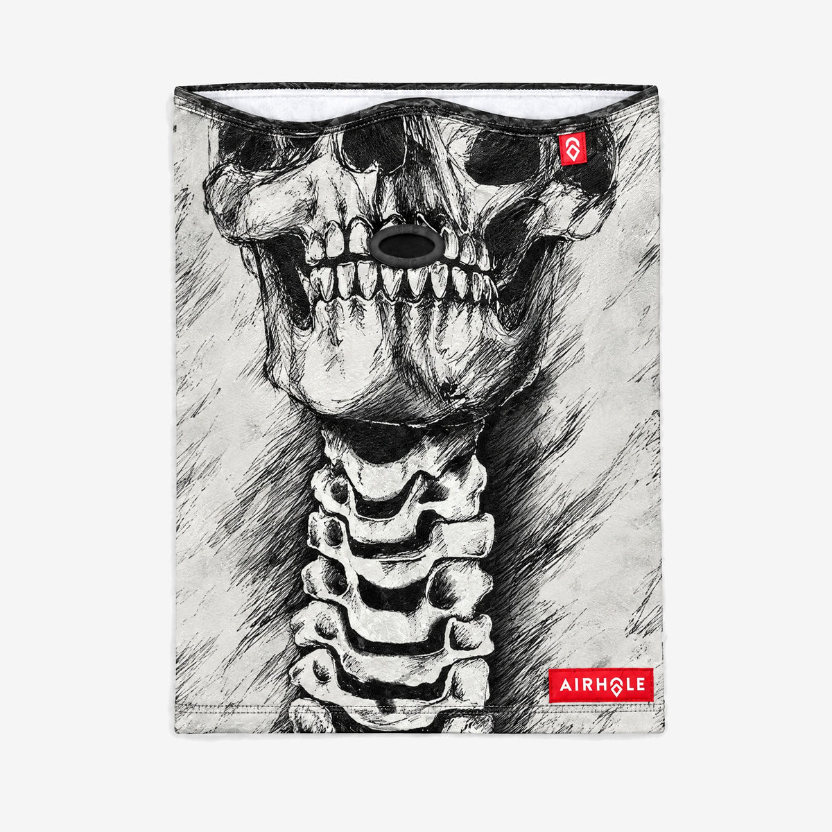 Airhole Airtube Ergo Polar Fleece – Skeleton – Flat lay, front
