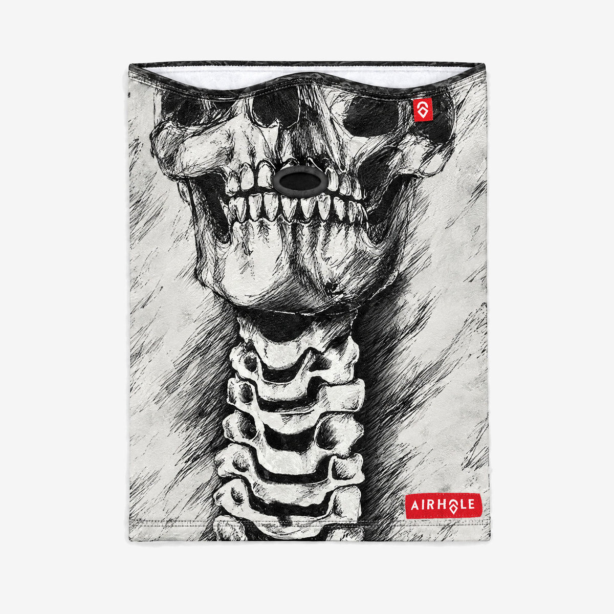 Airhole Airtube Ergo Polar Fleece – Skeleton – Flat lay, front