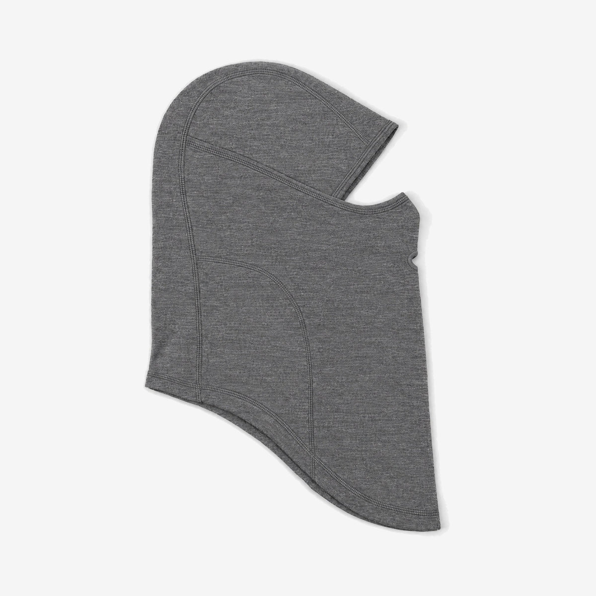 Airhole Balaclava Merino – Heather Grey – Right profile