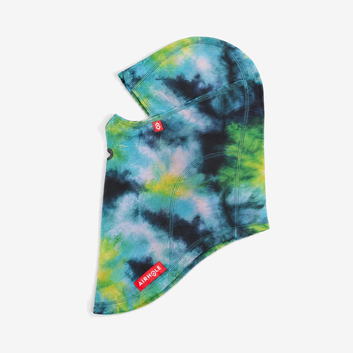 Airhole Balaclava Hinge Polar Fleece – Acid – Flat lay, labelled side