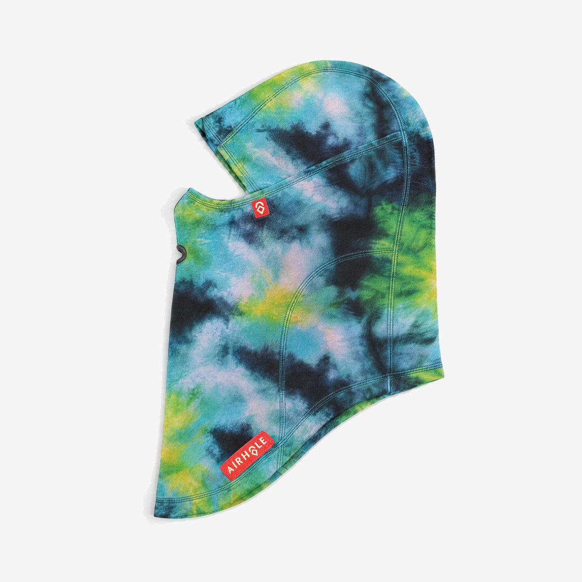 Airhole Balaclava Hinge Polar Fleece – Acid – Flat lay, labelled side