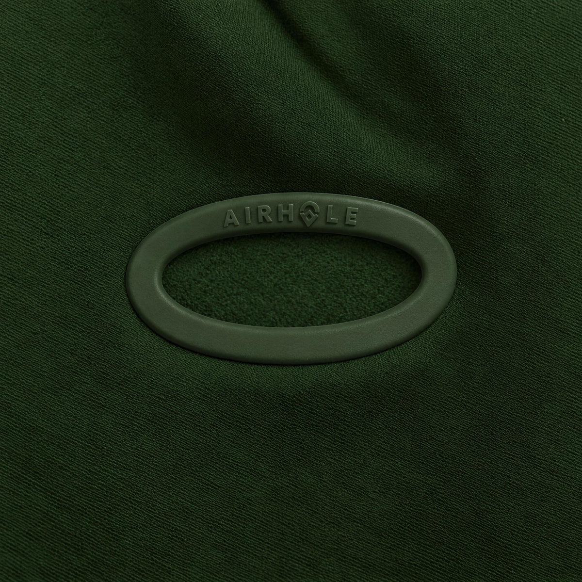 Airhole Balaclava Hinge Polar Fleece – Army – Silicone Airhole close-up