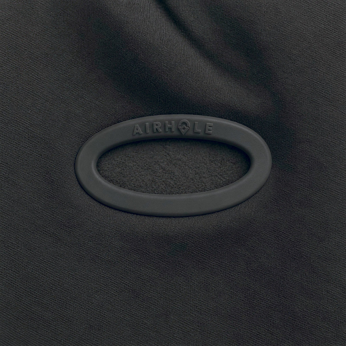 Airhole Balaclava Hinge Polar Fleece – Charcoal – Silicone Airhole close-up