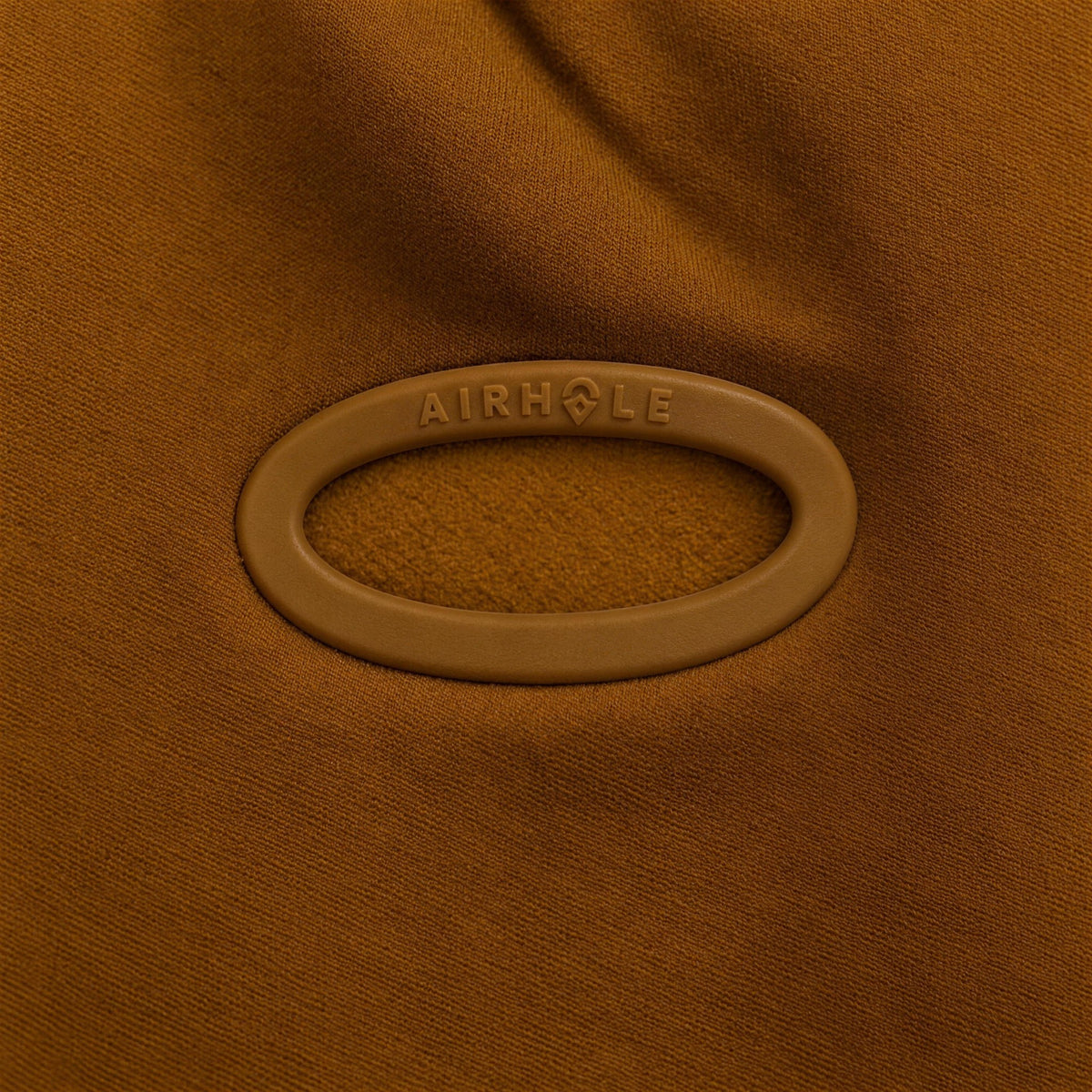 Airhole Balaclava Hinge Polar Fleece – Dijon – Silicone Airhole close-up