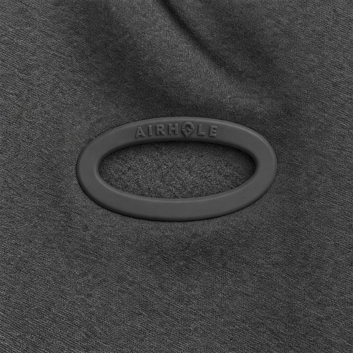 Airhole Balaclava Hinge Polar Fleece – Heather Grey – Silicone Airhole close-up