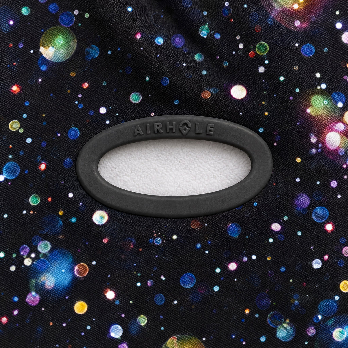 Airhole Balaclava Hinge Polar Fleece – Glitter – Silicone Airhole close-up