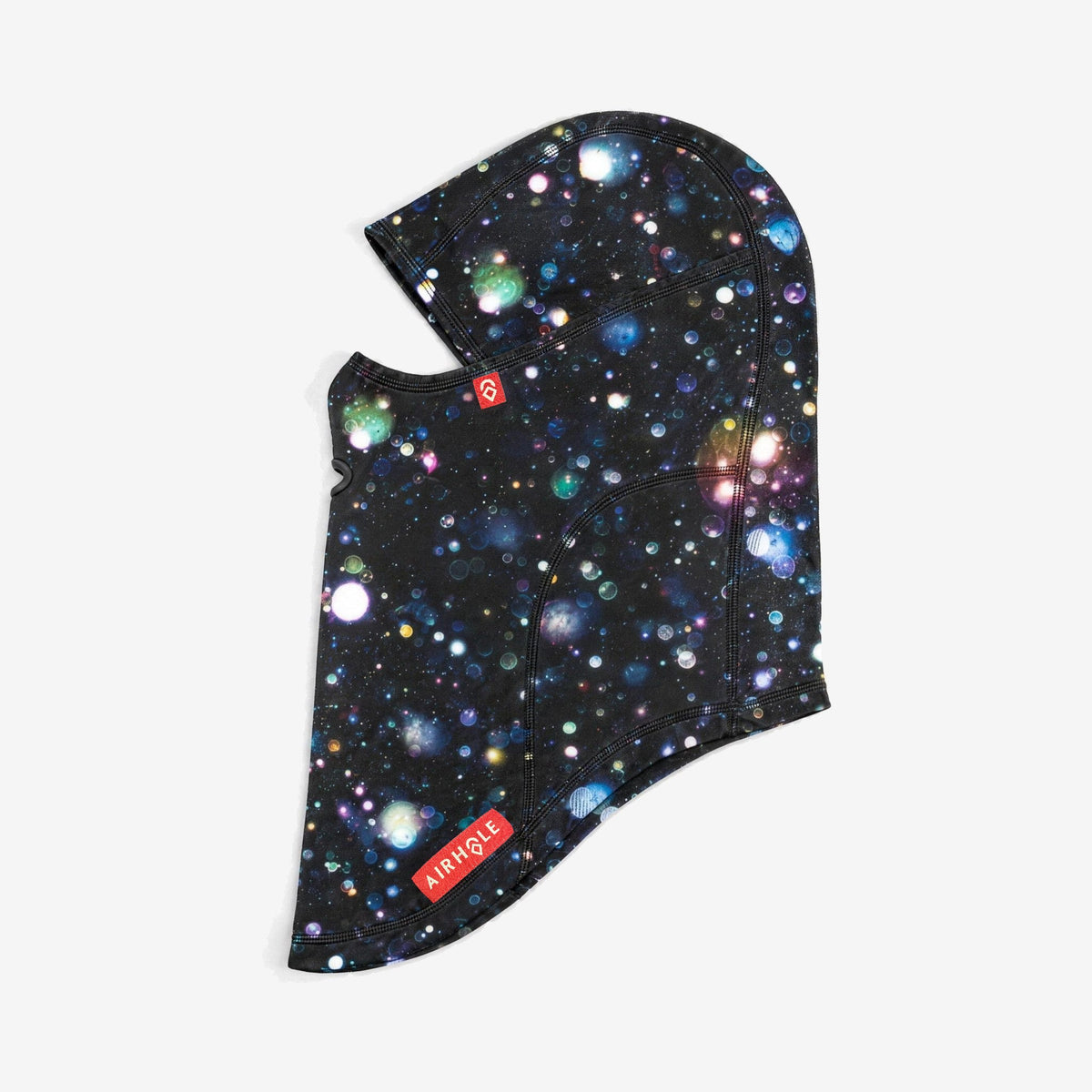 Airhole Balaclava Hinge Polar Fleece – Glitter – Flat lay, labelled side