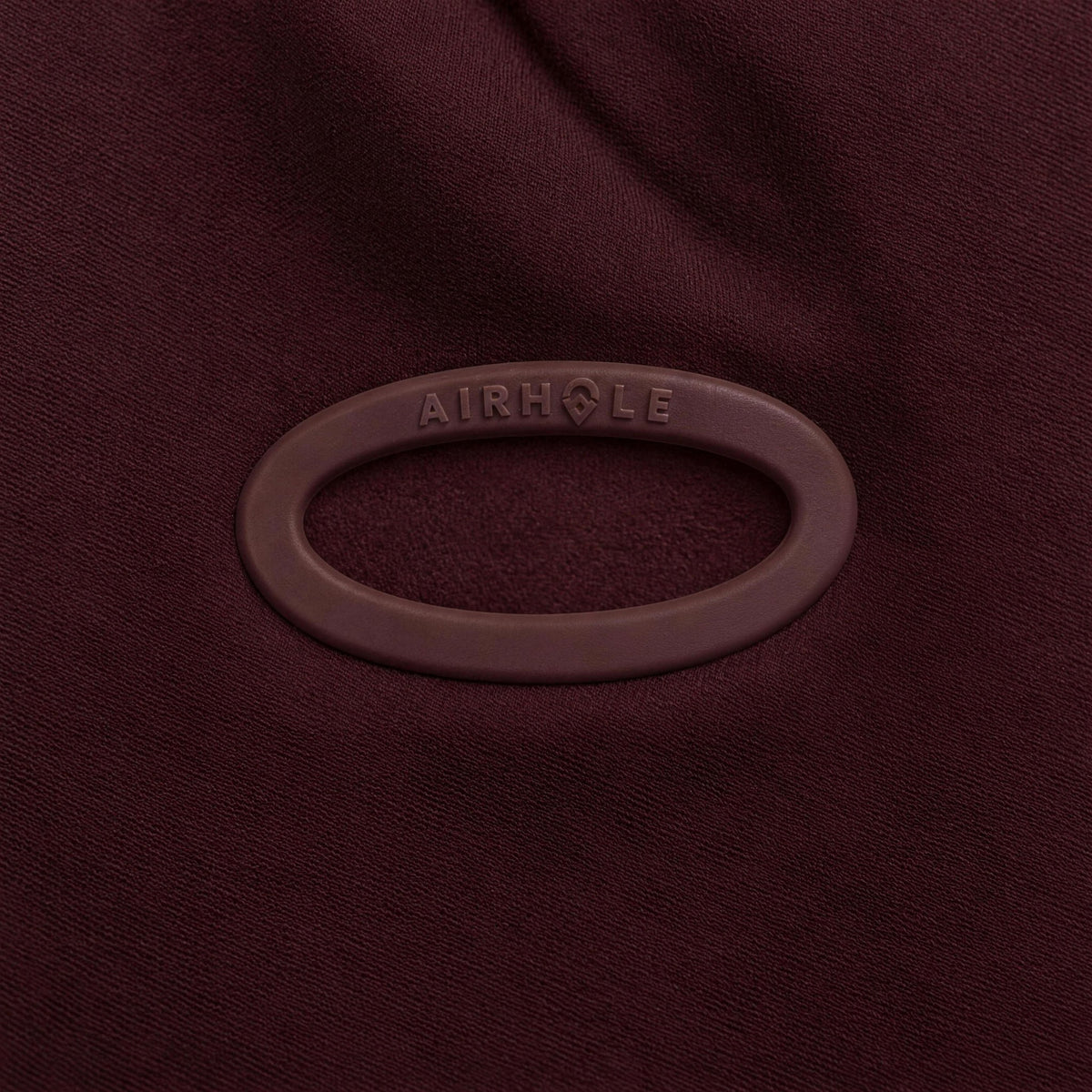 Airhole Balaclava Hinge Polar Fleece – Maroon – Silicone Airhole close-up