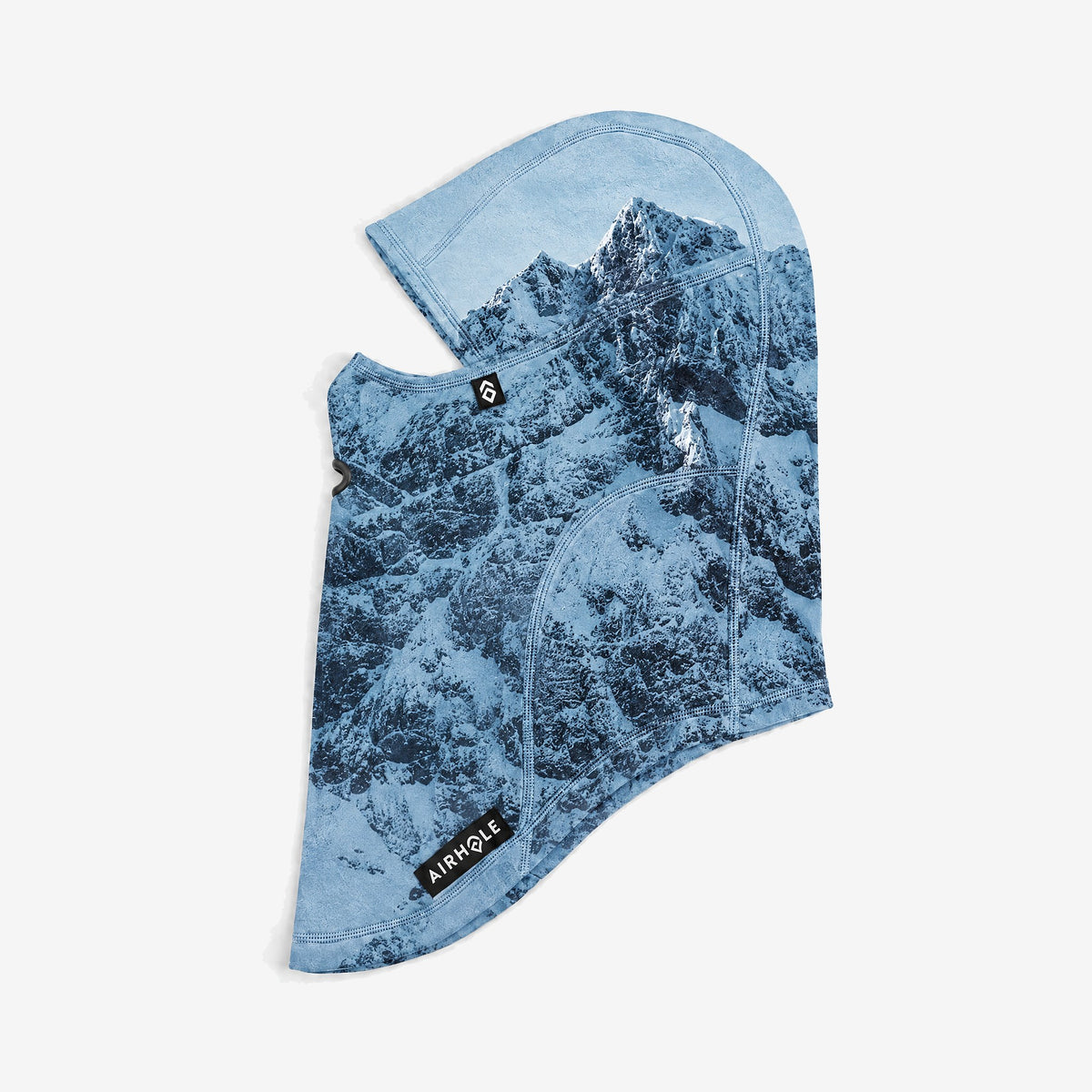 Airhole Balaclava Hinge Polar Fleece – Tyler Ravelle – Flat lay, labelled side