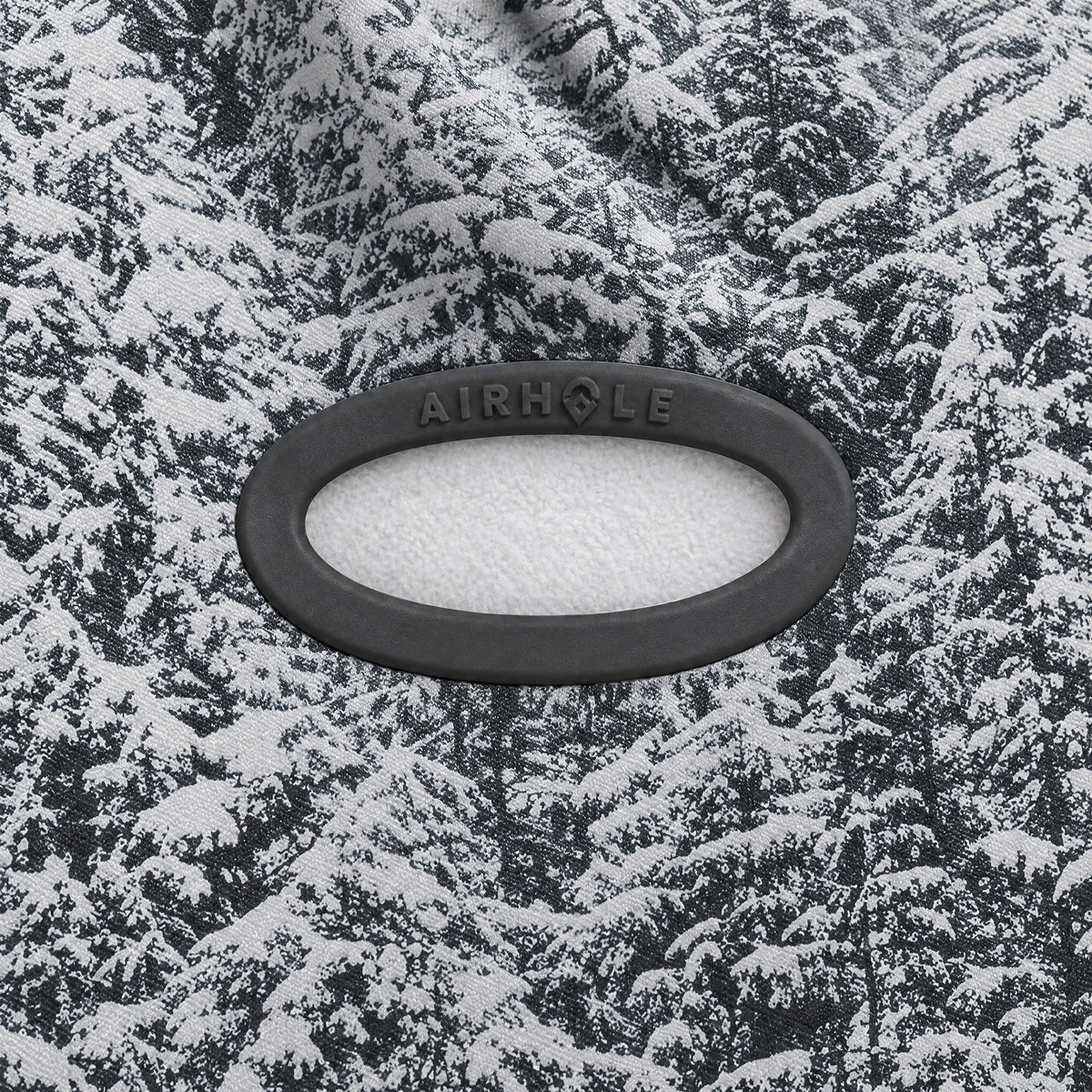 Airhole Balaclava Hinge Polar Fleece – Snow Ghosts – Silicone Airhole close-up