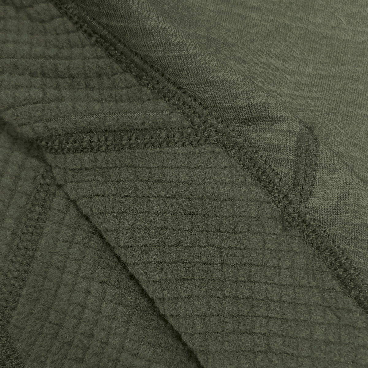 Airhole Balaclava Waffle Fleece – Algae – Jersey face, grid fleece lining