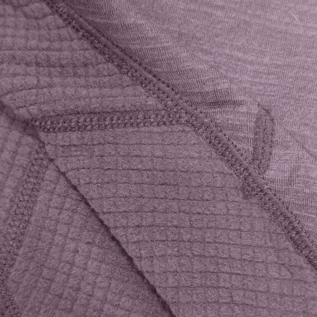 Airhole Balaclava Waffle Fleece – Mulberry – Jersey face, grid fleece lining