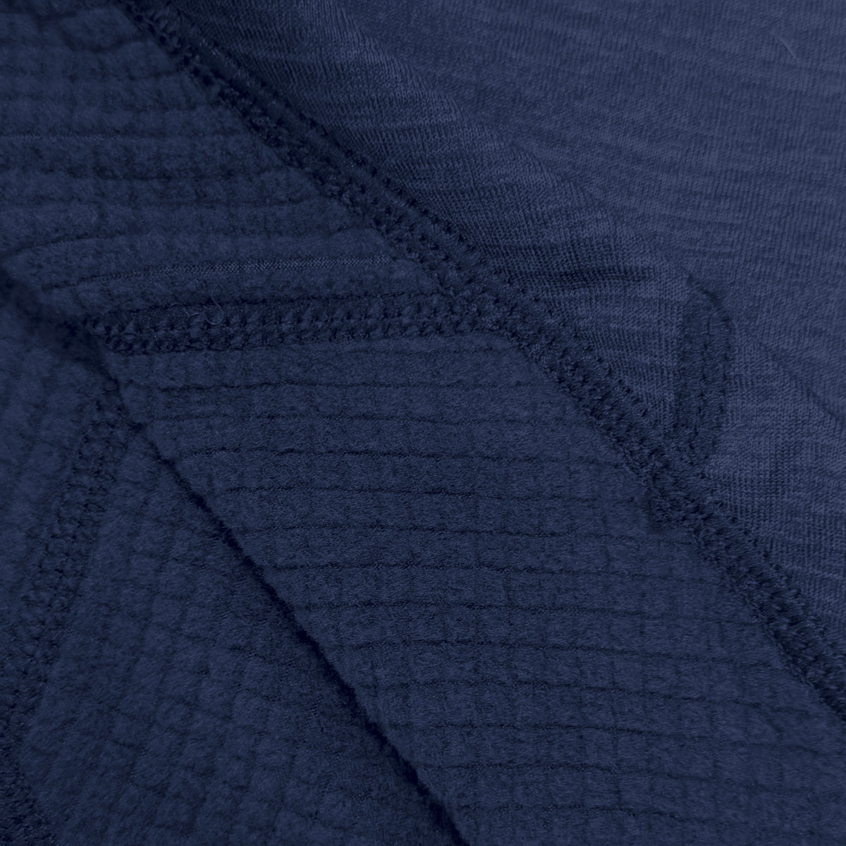 Airhole Balaclava Waffle Fleece – Navy – Jersey face, grid fleece lining