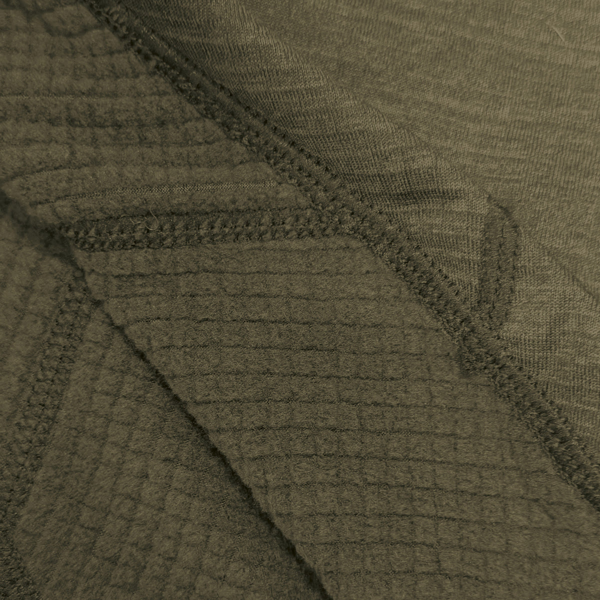 Airhole Balaclava Waffle Fleece – Tech Army – Jersey face, grid fleece lining