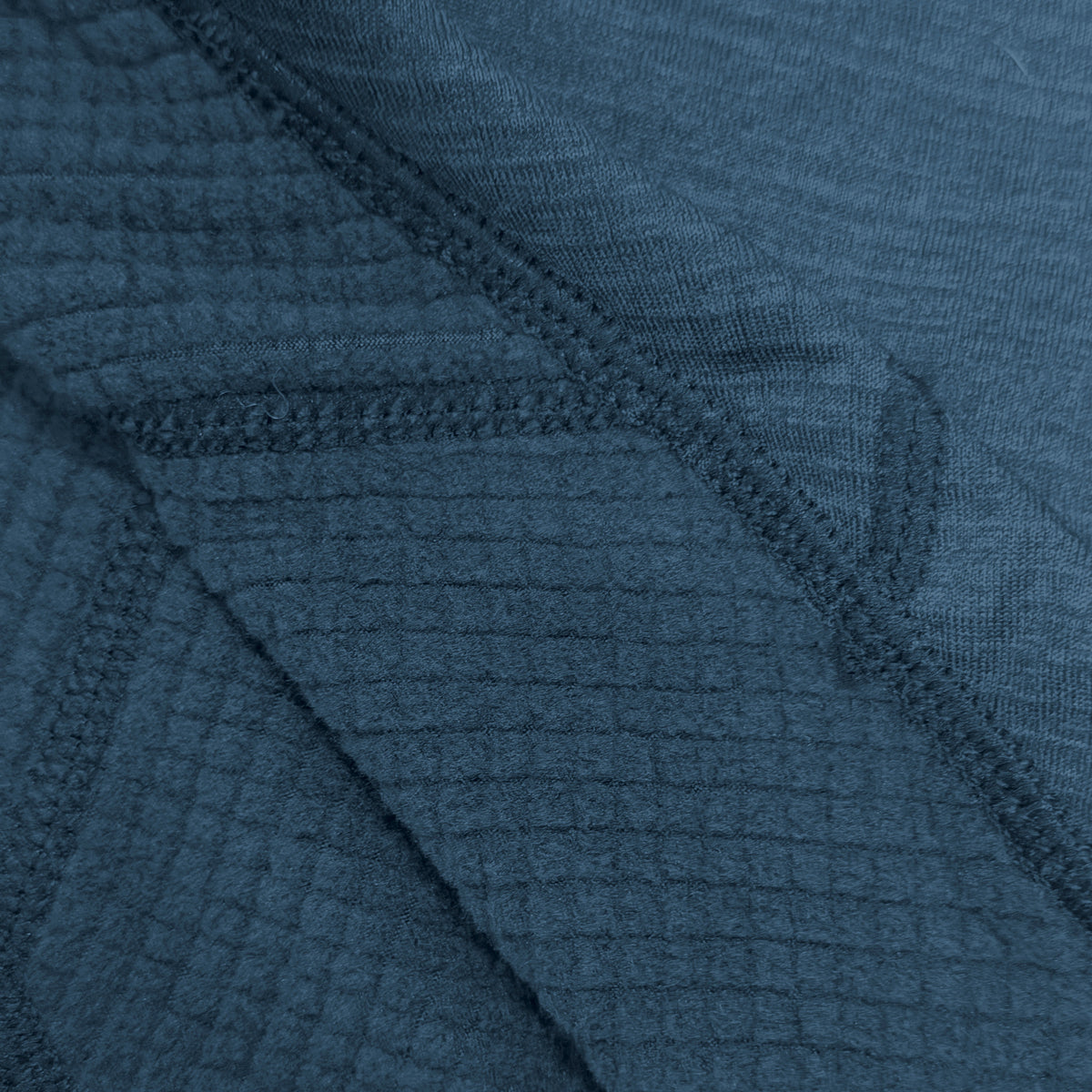 Airhole Balaclava Waffle Fleece – Tech Blue – Jersey face, grid fleece lining
