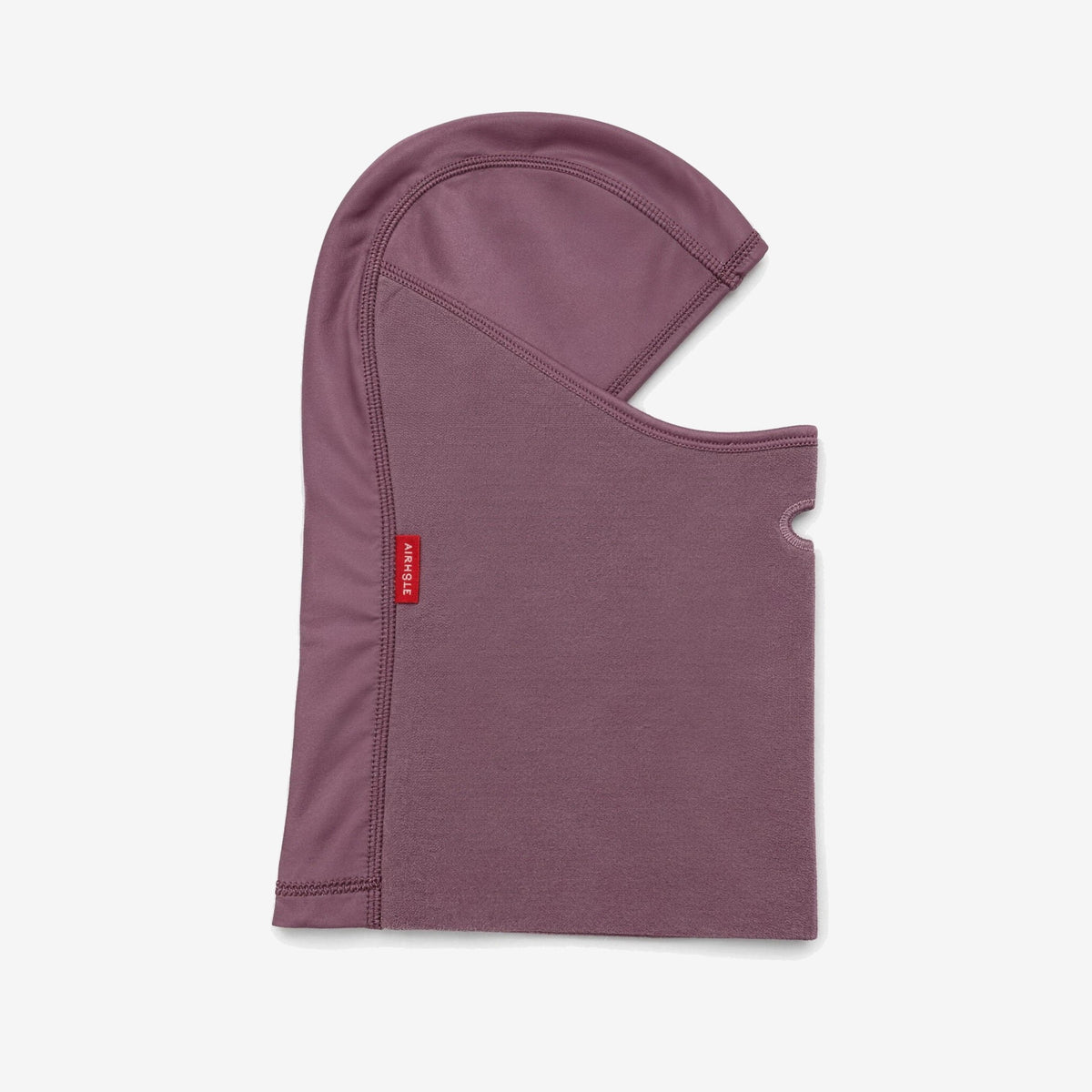 Airhole Balaclava Kids Microfleece – Mulberry – Flat lay, right profile