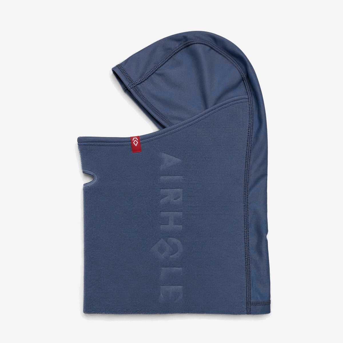 Airhole Balaclava Microfleece – Navy – Flat lay, left profile