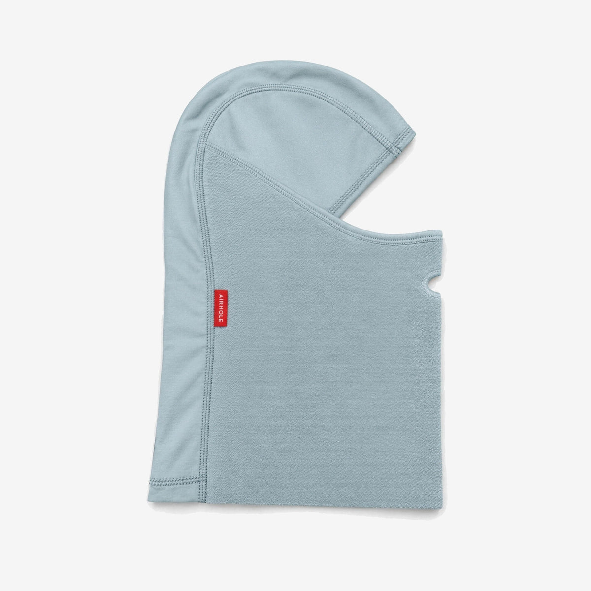 Airhole Balaclava Kids Microfleece – Sea Mist – Flat lay, right profile