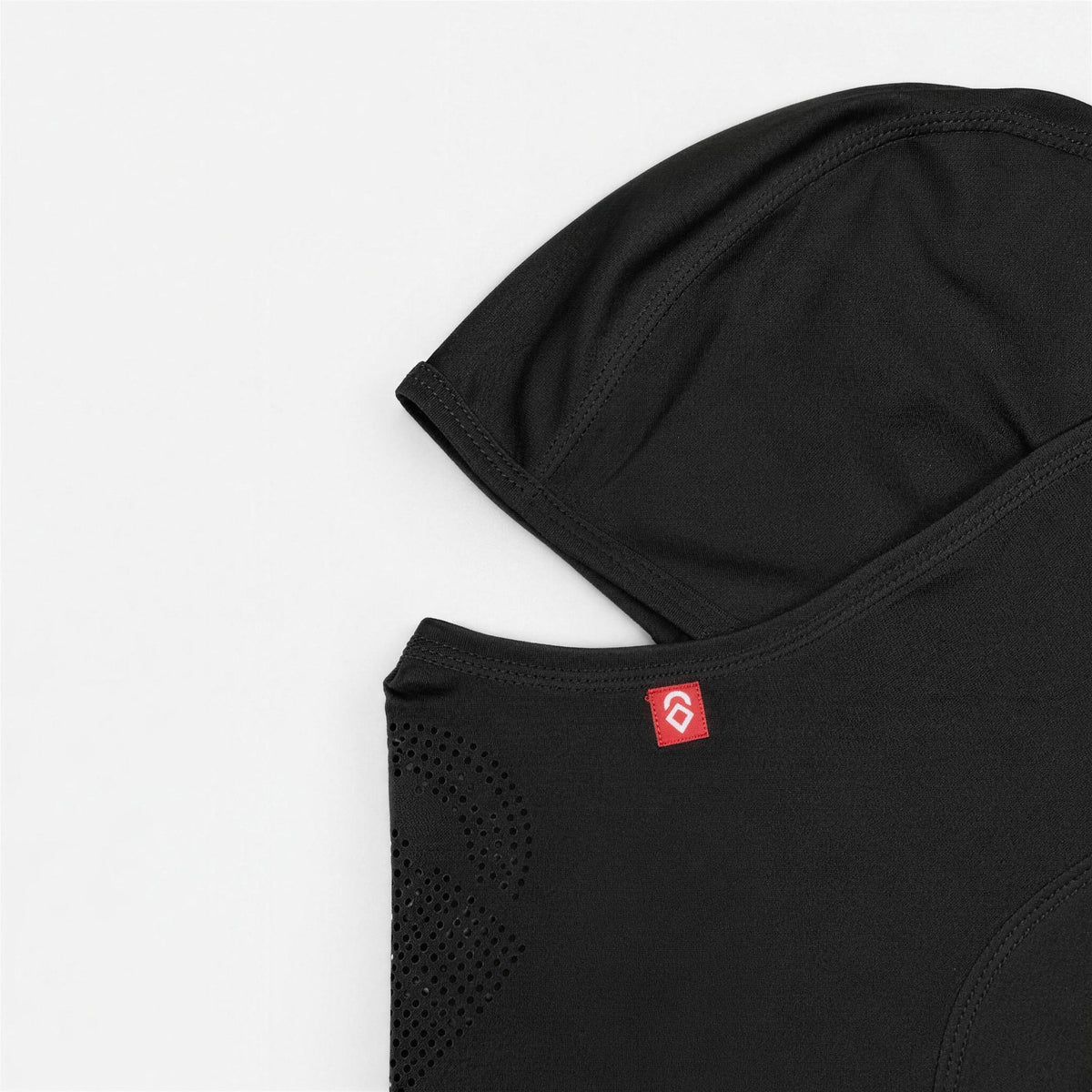 Airhole Laser Drytech Balaclava – Black – Front close-up