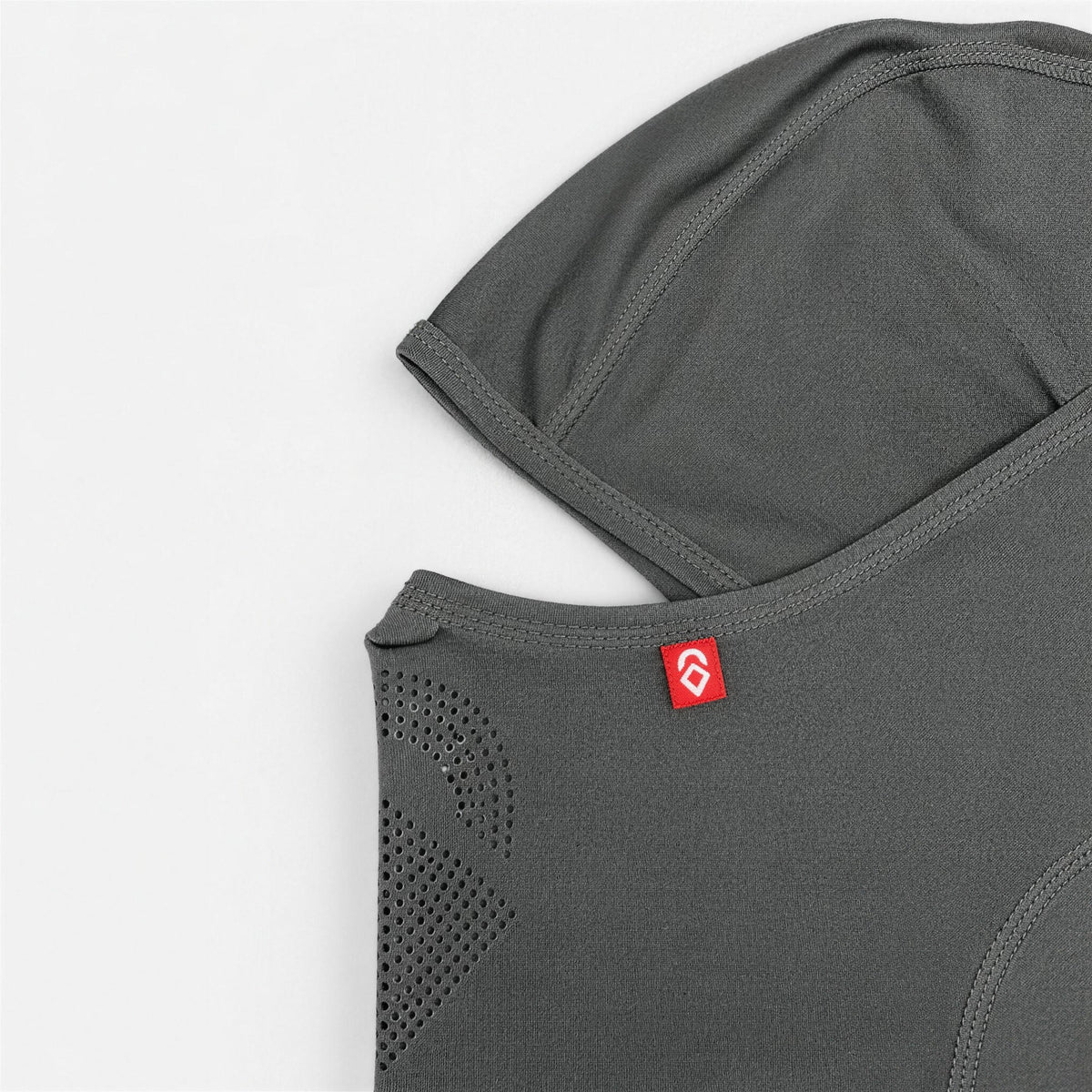 Airhole Laser Drytech Balaclava – Charcoal – Front close-up