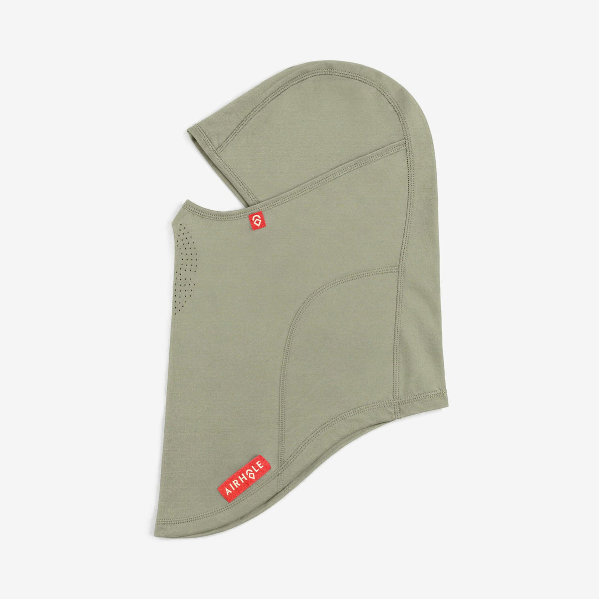Airhole Laser Drytech Balaclava – Fibre – Flat lay, labelled side