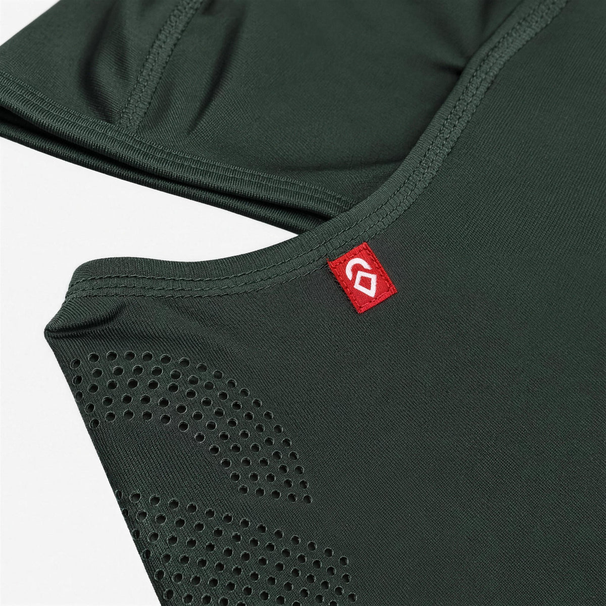 Airhole Laser Drytech Balaclava – Forest – Label close-up