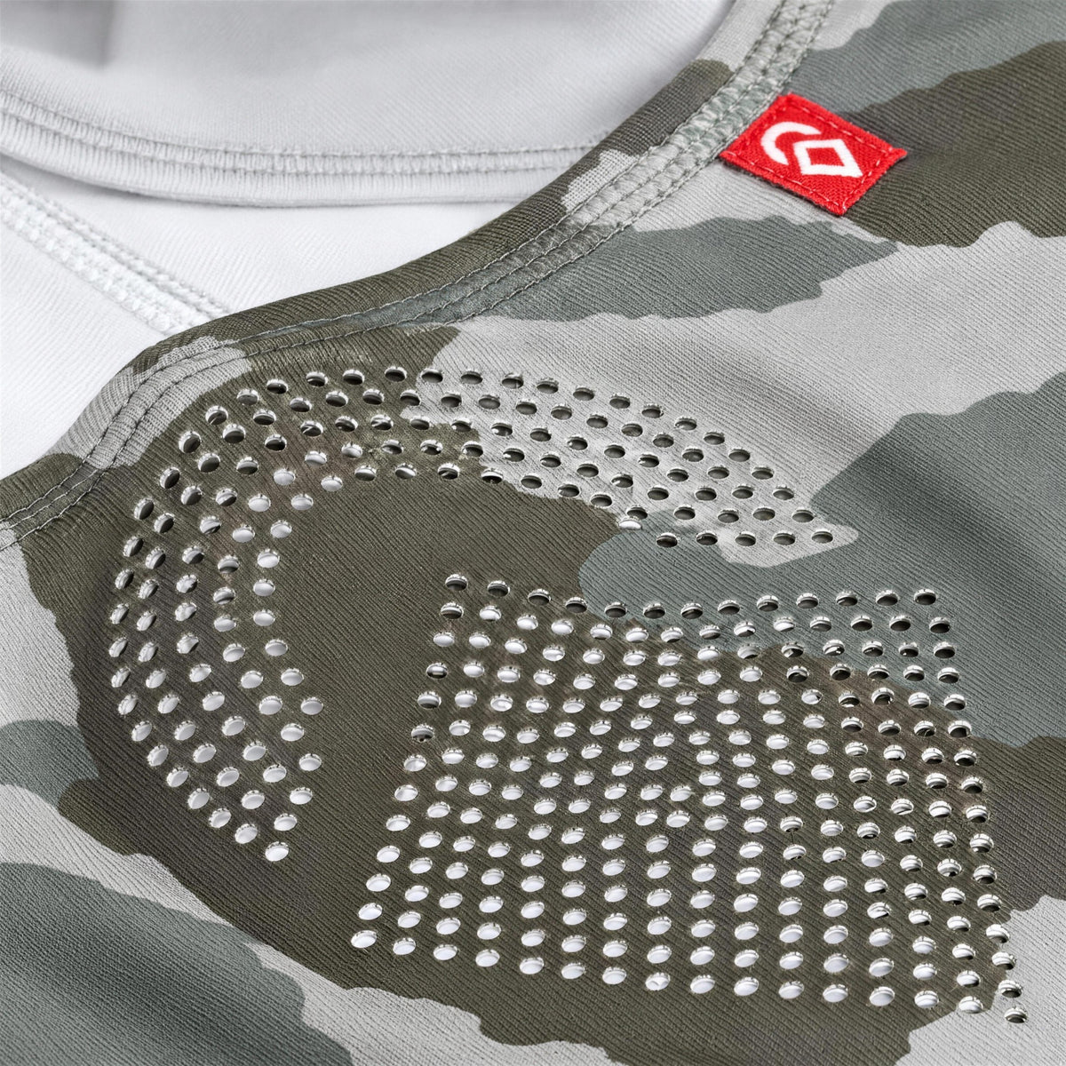 Airhole Laser Drytech Balaclava – Terra Camo – Laser micro-airholes close-up