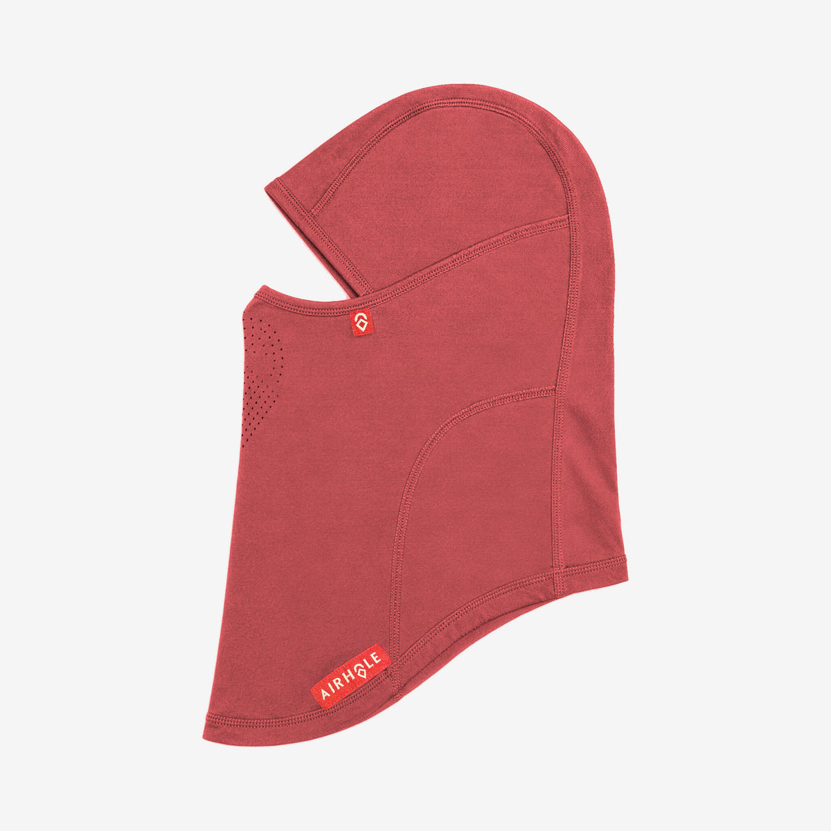 Airhole Balaclava Hyper Hole – Orange – Flat lay, labelled side