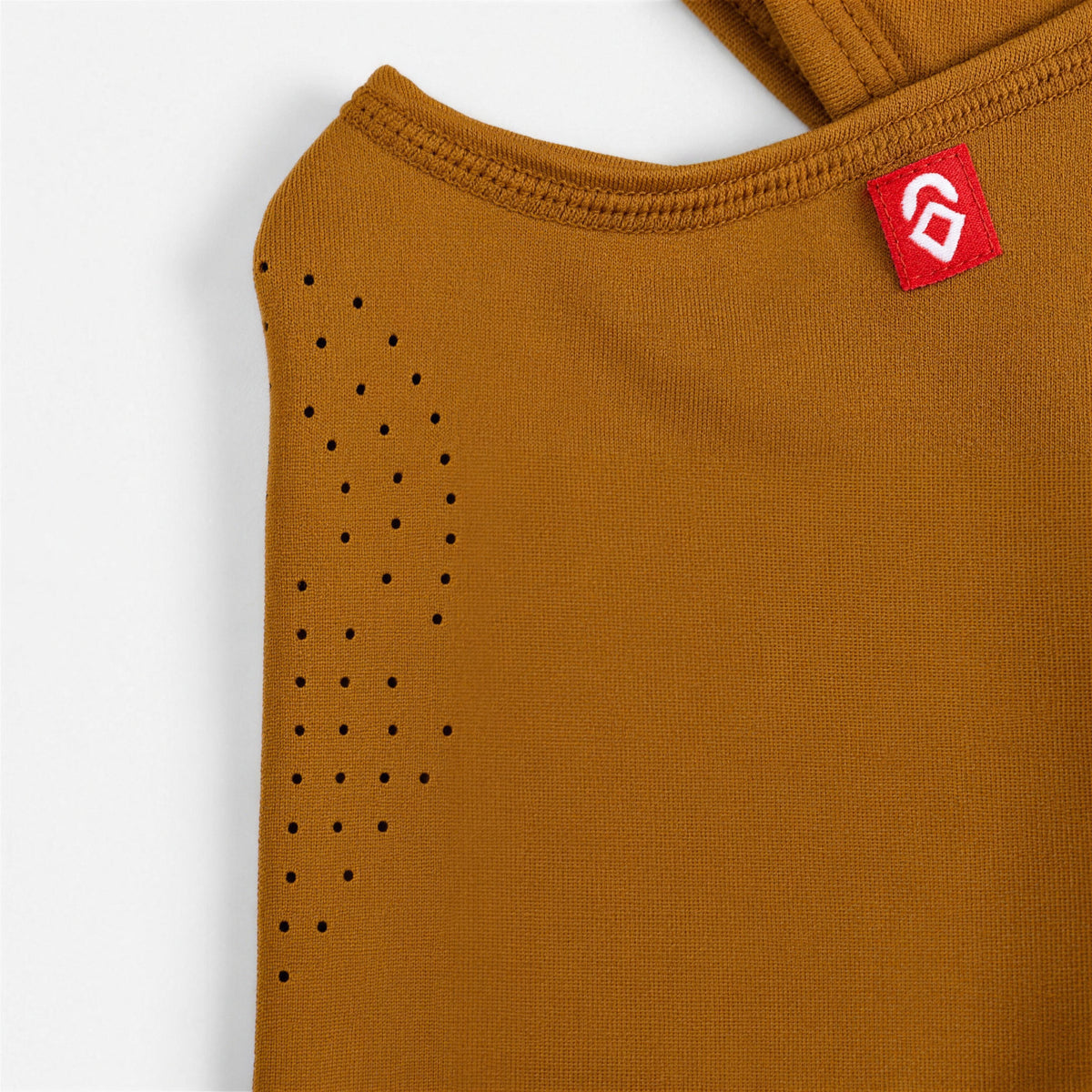 Airhole Laser Polar Fleece Balaclava – Dijon – front close-up
