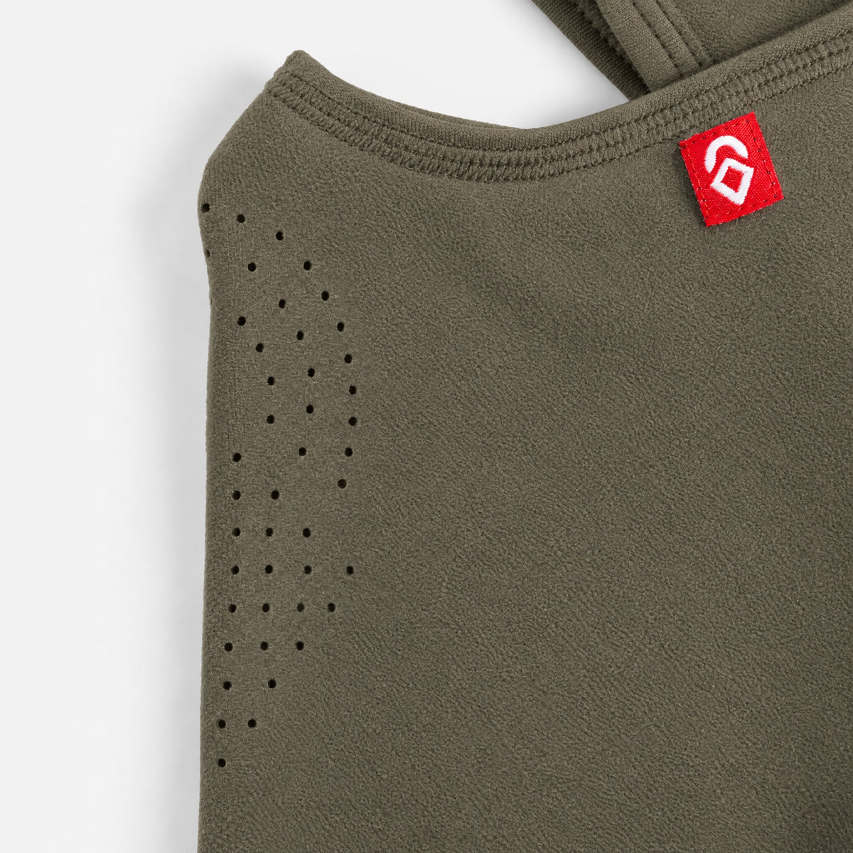 Airhole Laser Polar Fleece Balaclava – Khaki – front detail