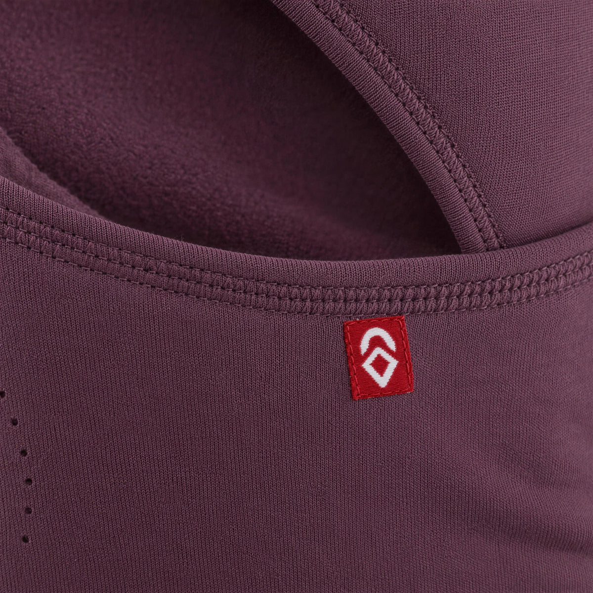 Airhole Laser Polar Fleece Balaclava – Mulberry – woven label detail