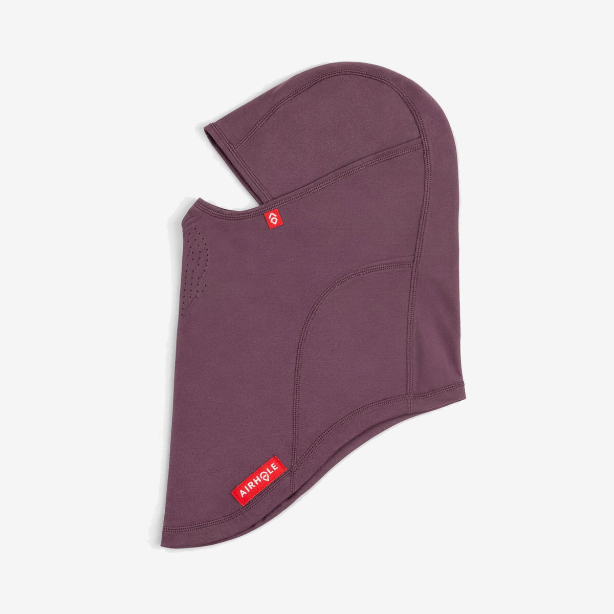 Airhole Laser Polar Fleece Balaclava – Mulberry – flat lay, alternate view