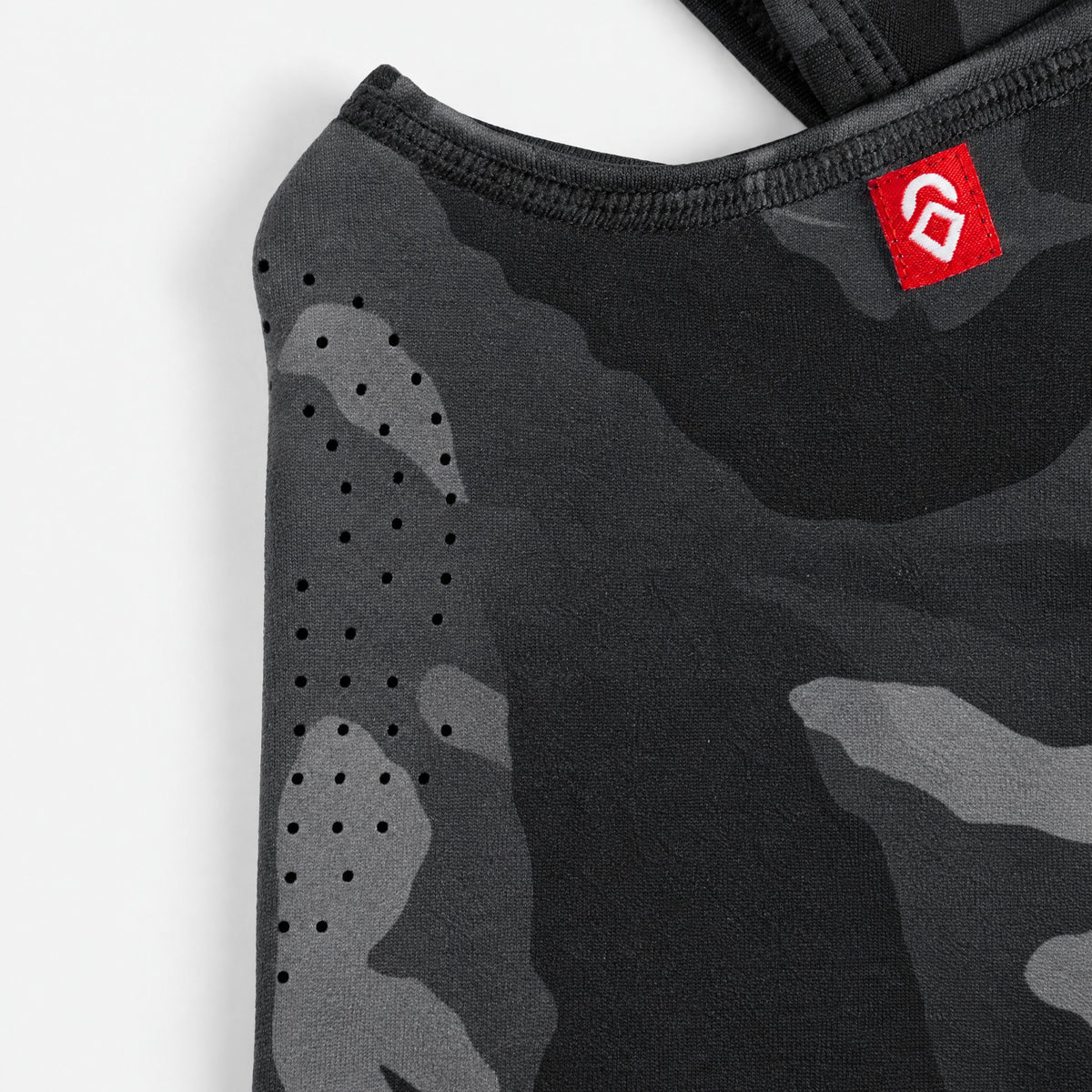 Airhole Laser Polar Fleece Balaclava – Stealth Camo – front detail