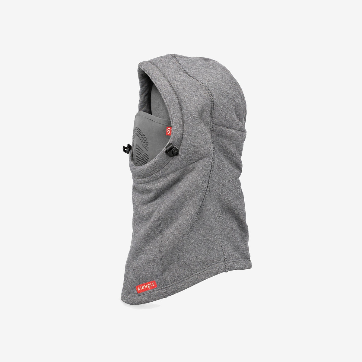 Airhole Airhood Polar Fleece Helmet Fit – Heather Grey – Left profile