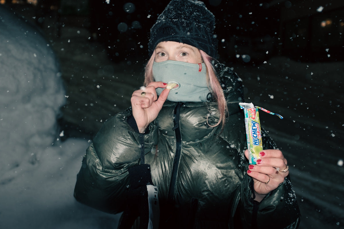Airhole Microfleece Airtube worn in the snow