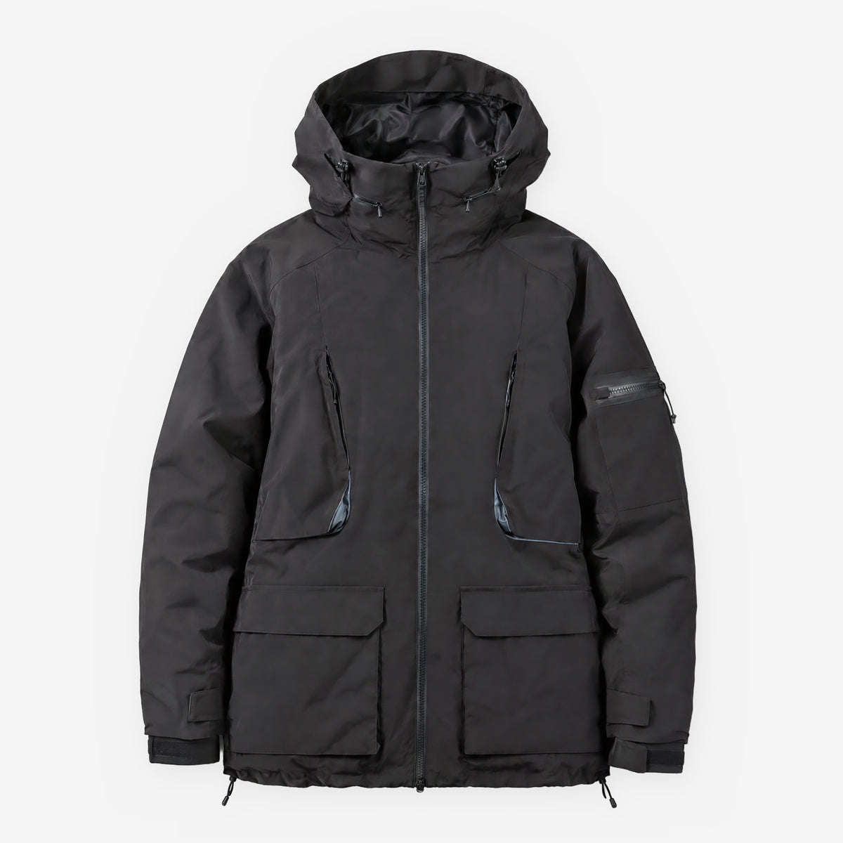 Endeavor 2L Patrol Jacket in Black, front flat lay