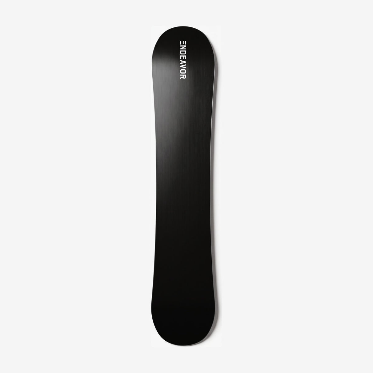 Endeavor B.O.D. Pro snowboard, base: black base with a white ENDEAVOR wordmark at the nose